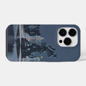 チェス - 涼しげな青い写真 iPhoneケース (裏面横)
