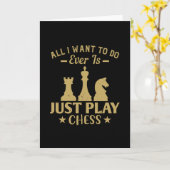 チェス – 私が望むのはチェス遊だけ カード (黄色い花)