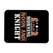 チェス – 私遊の朝の正午と騎士 マグネット (横)