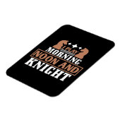 チェス – 私遊の朝の正午と騎士 マグネット (左側)