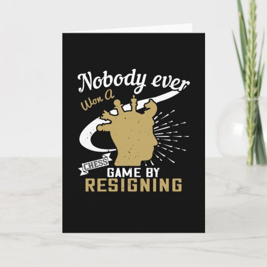 チェス – 誰も辞任してチェスに勝った カード (正面)