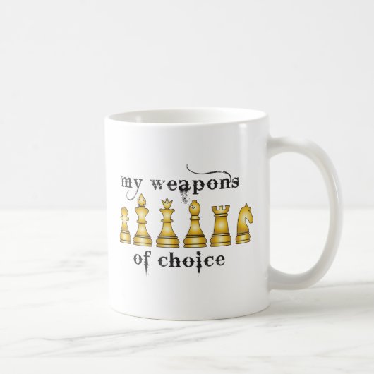 チェス、選択の私の武器 コーヒーマグカップ (右)