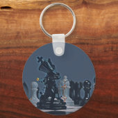 チェス – 青カッコいいの写真 キーホルダー (正面)