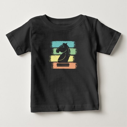 チェス 馬 レトロ ベビーTシャツ (正面)