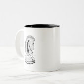 チェス-騎士 ツートーンマグカップ (正面左)