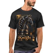 チェス 黒のナイト Tシャツ