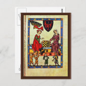 チェス、Meister Der Manessischen Liederhandsch ポストカード (正面/裏面)