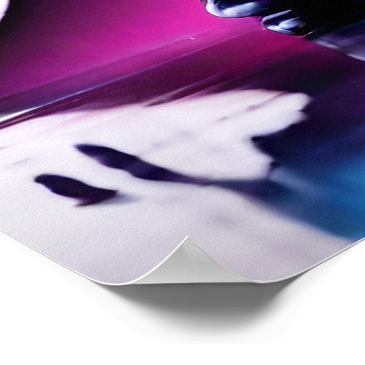 チェスAゲームの王AIファンタジーデジタルアートプリント ポスター (角)