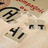 チェソアチャットノアブラックキャット、ヴィンテージアールヌーボー ジグソーパズル (側面)