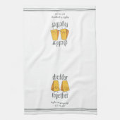 チェダートゥーズキュートおもしろいチーズパン キッチンタオル (縦)