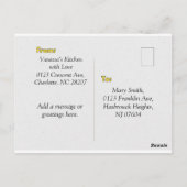 チェダーベーコン詰まったマッシュルームレシピカード食品 ポストカード (裏面)