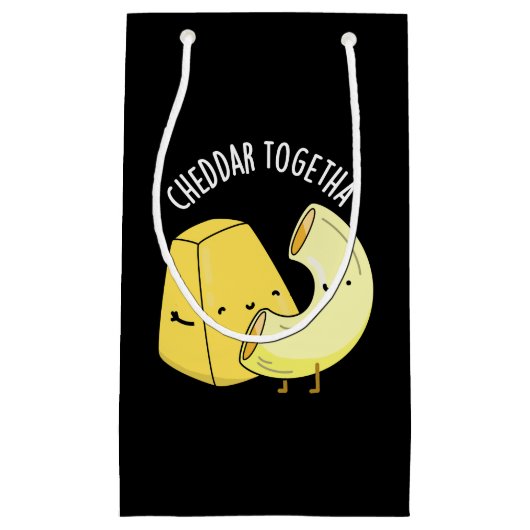 チェダー一緒おもしろいに食べ物プンダークBG スモールペーパーバッグ (正面)