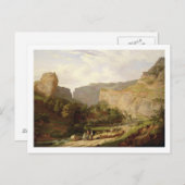 チェダー渓谷のビュー(キャンバス上の油) ポストカード (正面/裏面)
