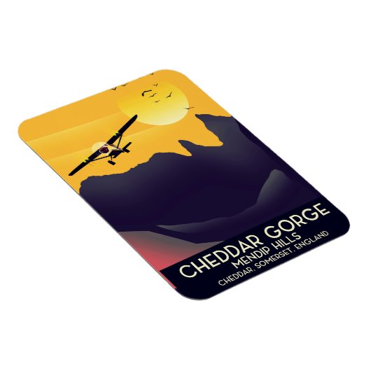 チェダー渓谷ヴィンテージ旅行ポスター。 マグネット (右側)