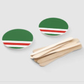 チェチェン共和国国旗のセット・オブ・ファン ハンドファン (組立なし)