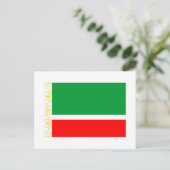 チェチェン共和国国旗 ポストカード (スタンド正面)