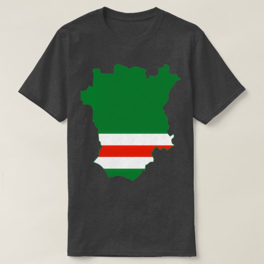 チェチェン共和国国旗 Tシャツ (デザイン正面)