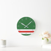 チェチェン共和国（イチケリア）の旗 ラウンド壁時計 (ホーム)