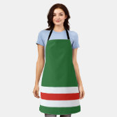 チェチェン国旗 エプロン (着用した状態)