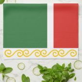 チェチェン国旗 キッチンタオル (折り畳み)