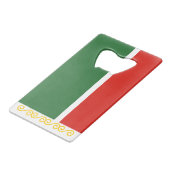 チェチェン国旗 クレジットカード栓抜き (正面アングル)