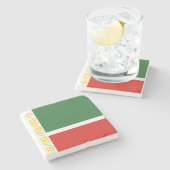 チェチェン国旗 ストーンコースター (横)