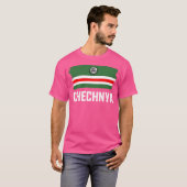 チェチェン・チェチェン国旗がアクティブ Tシャツ (正面フル)