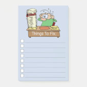 チェッおもしろいクボックスを使用してリストを修正する項目 ポストイット (正面)