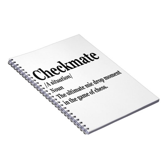 チェッおもしろいスチェックメイト定義チェス恋人 ノートブック (右側)