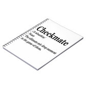 チェッおもしろいスチェックメイト定義チェス恋人 ノートブック (左側)