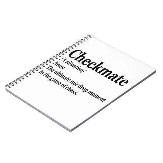 チェッおもしろいスチェックメイト定義チェス恋人 ノートブック (左側)