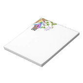 チェッお洒落カーボードバードハウス ノートパッド (回転)