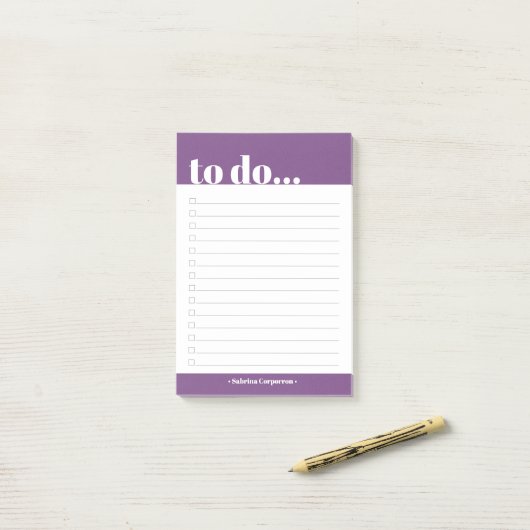 チェッはっきりしたク付きリストを実行するには ポストイット (デスク上)