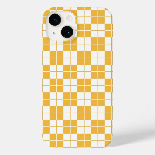 チェッアーガイルカーボード格子黄 Case-Mate iPhoneケース (裏面)