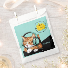 チェッカミオ 茶色の猫 ヘッドホン – オリジナル フェイバーバッグ