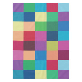 チェッカラフルカーボードパターン テーブルクロス