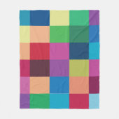 チェッカラフルカーボードパターン フリースブランケット (正面)