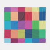 チェッカラフルカーボードパターン フリースブランケット (正面(横))