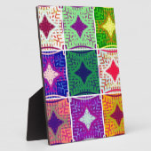 チェッカラフルカーボード：星空のデザイン フォトプラーク (側面)