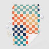 チェッカラフルカー市松模様にボードパターン ゴルフタオル (インサイチュ)