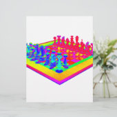 チェッカラフルスボードとチェスの駒 (スタンド正面)