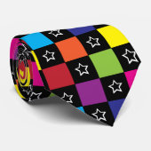 チェッカーおよび星 ネクタイ (ロール)