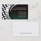 チェッカーのボルトを競争させる車のな名刺 名刺 (正面/裏面)