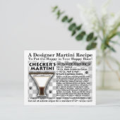 チェッカーのMARTINIレシピはがき ポストカード (スタンド正面)