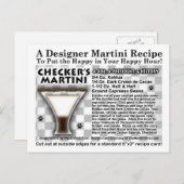 チェッカーのMARTINIレシピはがき ポストカード (正面/裏面)