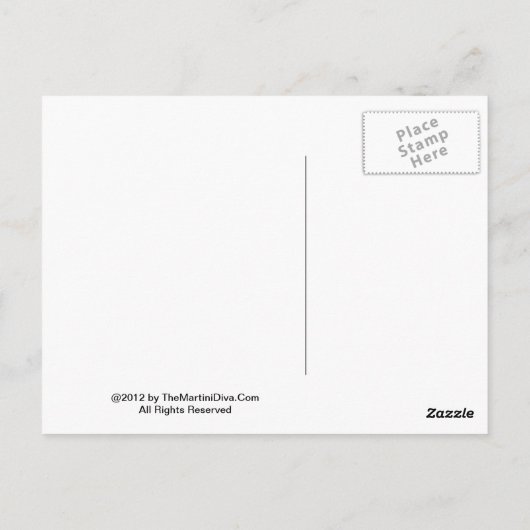 チェッカーのMARTINIレシピはがき ポストカード (裏面)