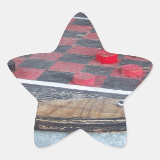 チェッカーゲーム 星シール (正面)