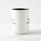 チェッカーズライバルの涙 – 笑えるコーヒー マグカップ (中央)