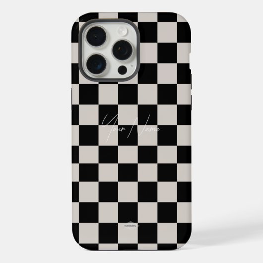 チェッカーズ柄の携帯ケース iPhoneケース (裏面)