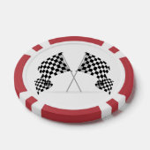 チェッカーフラッグのデザインのポーカーチップ ポーカーチップ (シングル)